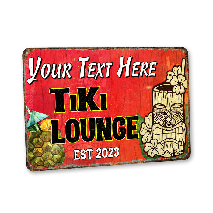 Tiki Lounge Sign Beach House Backyard Bar Barbecue Pool Décor Tropical Theme Sign Paradise 108122002044