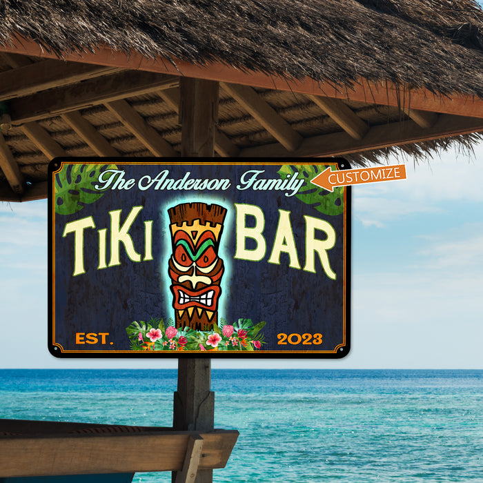 Tiki Bar Sign Beach House Backyard Barbecue Pool Décor Tropical Theme Sign Paradise 108122002046