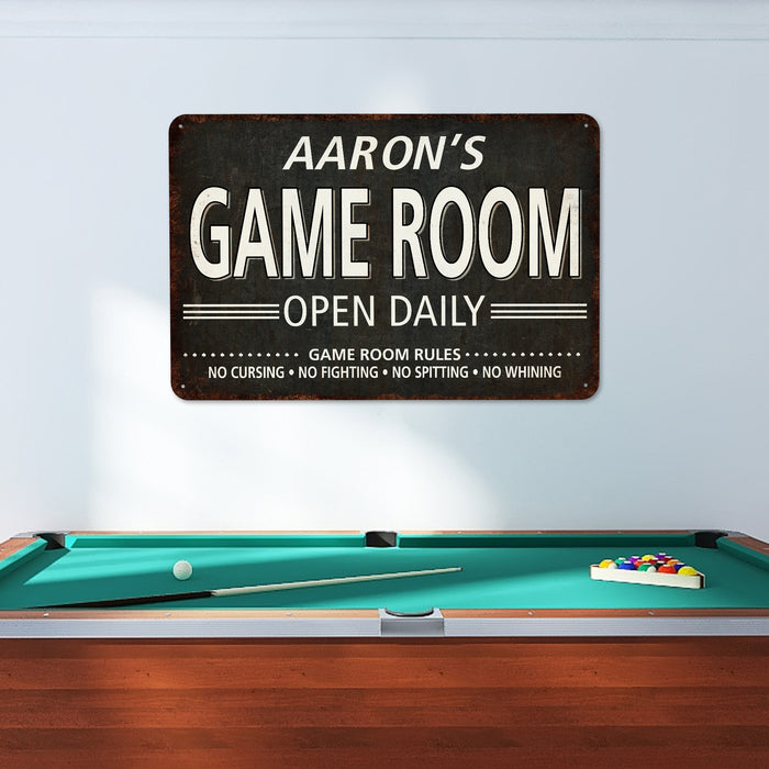 Personalized Game Room Sign Family Room Decor Darts Poker Board Games 108122002064