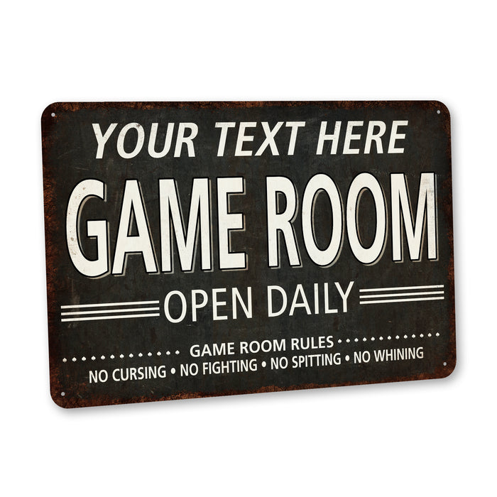 Personalized Game Room Sign Family Room Decor Darts Poker Board Games 108122002064