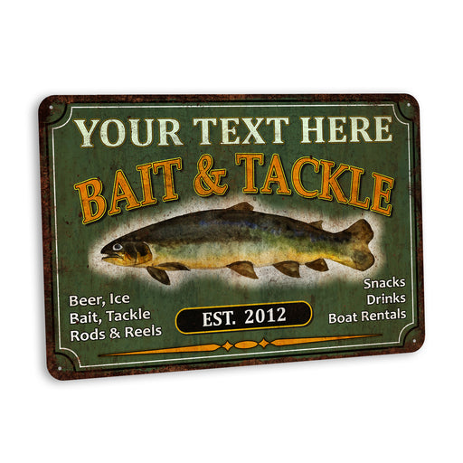 TWO 8x12 TIN SIGNS Fishing rules fish funny master baiter boat rod bait man  cave