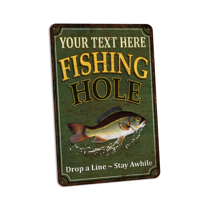 fish cave lures Personalized Fishing Sign Fishing Hole Bait & Tackle Gift Lures Man Cave Rod Reel 108122002073 Premium