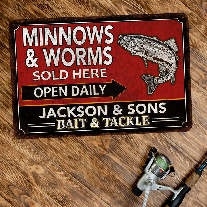 custom fishing lures logo Custom Fishing Sign Bait & Tackle Decor Fishing Gift Lures Fishing Pol — Chico Creek Signs
