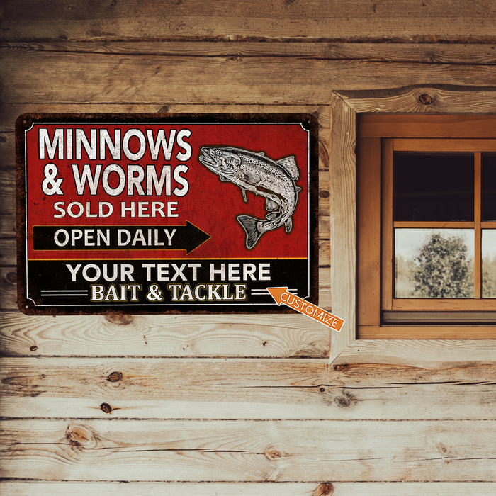 Bait Shop Open Vintage Wood Sign – www.