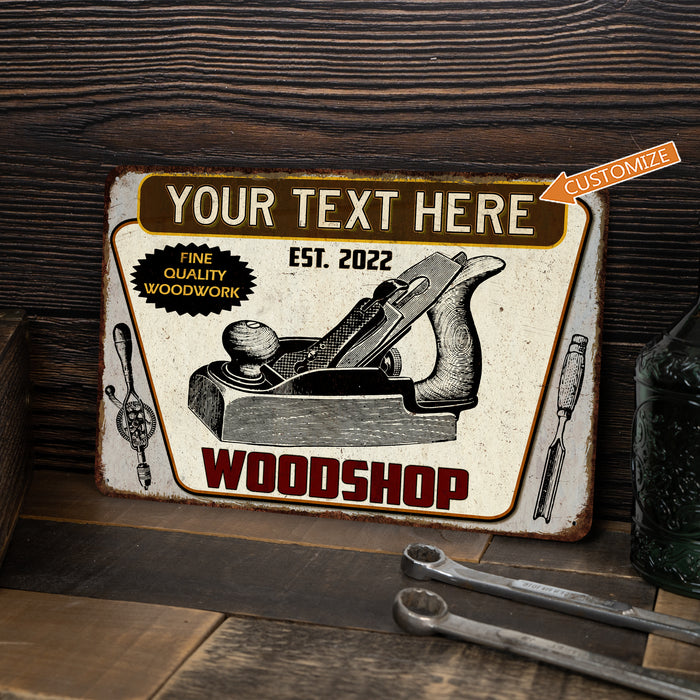 Custom Woodshop Sign Woodworker Man Cave Garage Workshop