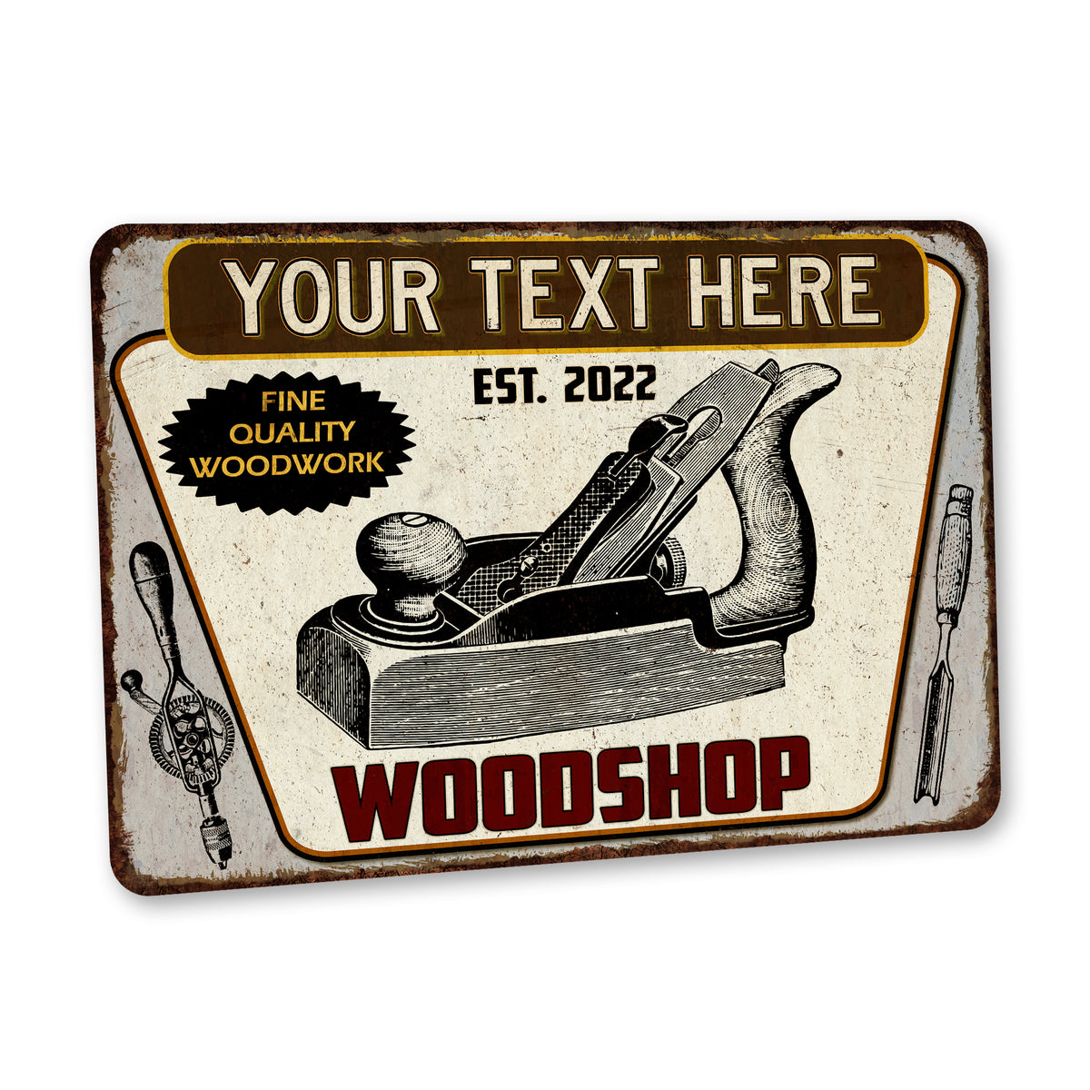 Custom Woodshop Sign | Metal Garage Workshop Decor — Chico Creek Signs