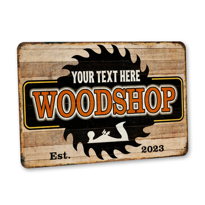 Custom Woodshop Sign Carpentry Decor Woodworker Garage Workshop 108122002084