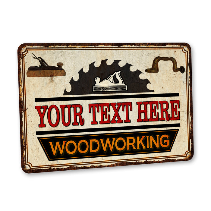 Custom Woodworking Sign Garage Decor Woodshop Man Cave Carpentry