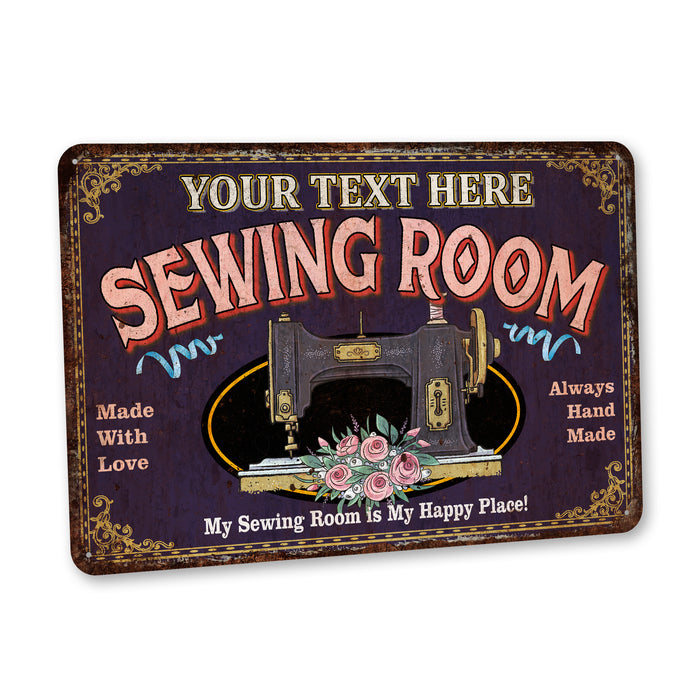 Personalized Sewing Sign She Shed Custom Metal Sign Sewing Lover