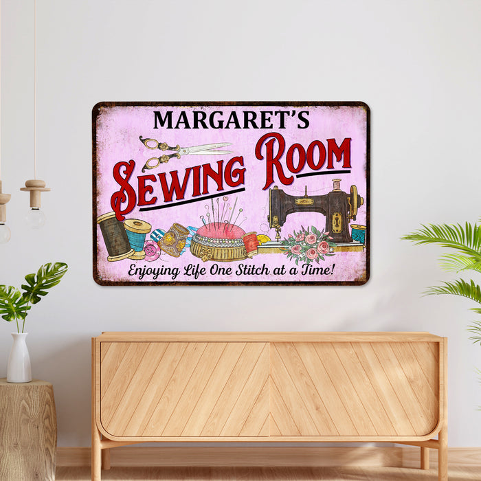 Personalized Sewing Room Sign Craft Room Decor Quilting Embroidery