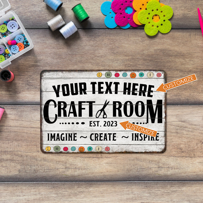 Custom Craft Room Sign Art Studio Decor Knitting Scrapbooking 10812200 —  Chico Creek Signs