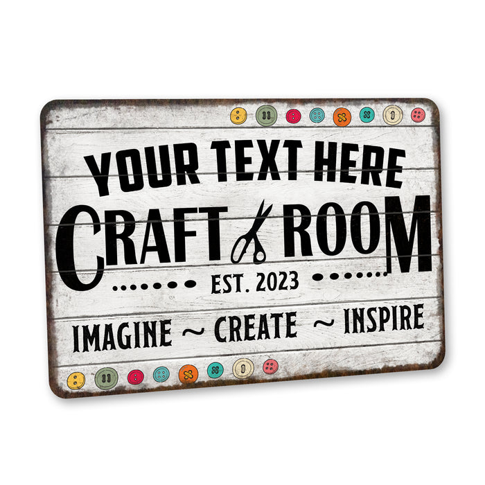 Custom Craft Room Sign Art Studio Decor Knitting Scrapbooking 10812200 —  Chico Creek Signs