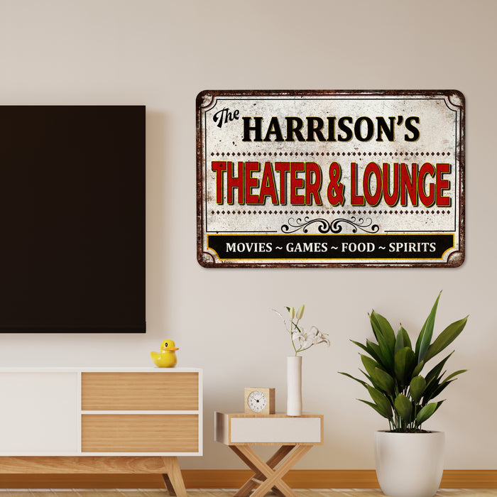 Custom Theater Lounge Sign Movie Theater Decor Lounge Wall Art Cinefile Gift