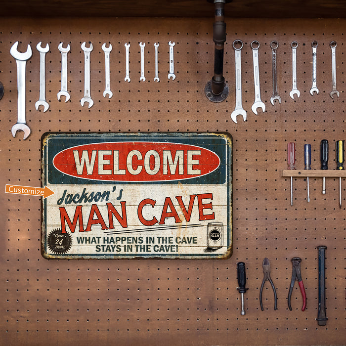 Custom Man Cave Sign - Metal Sign