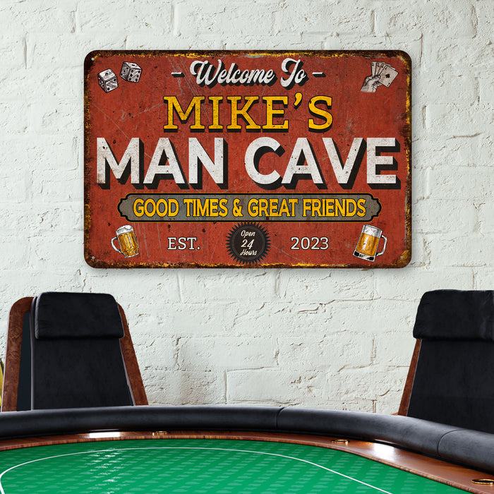 Custom Man Cave Sign-Metal