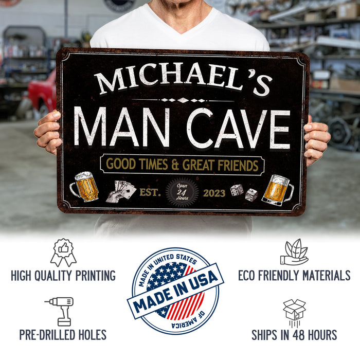 Personalized Man Cave Sign