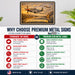 North American P-51 Mustang metal sign with horizontal postage-stamp style North American P-51 Mustang vintage artwork with