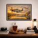 North American P-51 Mustang metal sign with horizontal postage-stamp style North American P-51 Mustang vintage artwork with