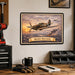 Hawker Hurricane metal sign with horizontal postage-stamp style Hawker Hurricane vintage artwork with RAF FT-A markings