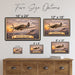 Hawker Hurricane metal sign with horizontal postage-stamp style Hawker Hurricane vintage artwork with RAF FT-A markings