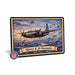 Martin B-26 Marauder metal sign with horizontal postage-stamp style Martin B-26 Marauder vintage artwork with twin engine