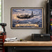 Martin B-26 Marauder metal sign with horizontal postage-stamp style Martin B-26 Marauder vintage artwork with twin engine