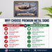 Martin B-26 Marauder metal sign with horizontal postage-stamp style Martin B-26 Marauder vintage artwork with twin engine