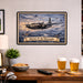 Martin B-26 Marauder metal sign with horizontal postage-stamp style Martin B-26 Marauder vintage artwork with twin engine