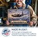 Martin B-26 Marauder metal sign with horizontal postage-stamp style Martin B-26 Marauder vintage artwork with twin engine