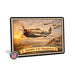Republic P-47 Thunderbolt metal sign with horizontal postage-stamp style Republic P-47 Thunderbolt vintage artwork with QP-A
