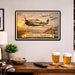 Republic P-47 Thunderbolt metal sign with horizontal postage-stamp style Republic P-47 Thunderbolt vintage artwork with QP-A