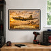 Boeing B-17 Flying Fortress metal sign with horizontal postage-stamp style Boeing B-17 Flying Fortress vintage artwork with