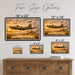 Boeing B-17 Flying Fortress metal sign with horizontal postage-stamp style Boeing B-17 Flying Fortress vintage artwork with