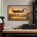 Curtiss P-40 Warhawk metal sign with horizontal postage-stamp style Curtiss P-40 Warhawk vintage artwork with shark mouth