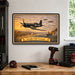 Vought F4U Corsair metal sign with horizontal postage-stamp style Vought F4U Corsair vintage artwork with gull wing carrier