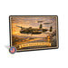 North American B-25 Mitchell metal sign with horizontal postage-stamp style North American B-25 Mitchell vintage artwork