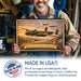 North American B-25 Mitchell metal sign with horizontal postage-stamp style North American B-25 Mitchell vintage artwork