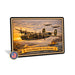 Consolidated B-24 Liberator metal sign with horizontal postage-stamp style Consolidated B-24 Liberator vintage artwork with