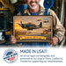 Grumman TBF Avenger metal sign with horizontal postage-stamp style Grumman TBF Avenger vintage artwork with torpedo bomber 45