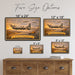 Boeing B-29 Superfortress metal sign with horizontal postage-stamp style Boeing B-29 Superfortress vintage artwork with