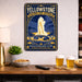 Yellowstone National Park Wyoming metal sign with vintage weathered-tin travel poster illustration — Yellowstone National