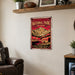 Rocky Mountain National Park Colorado metal sign with vintage weathered-tin travel poster illustration — Rocky Mountain