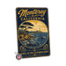 Monterey California metal sign with vintage weathered-tin travel poster illustration — Monterey California