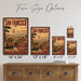 San Francisco California City by the Bay metal sign with vintage weathered-tin travel poster illustration — San Francisco