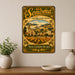 Sonoma California Wine Country metal sign with vintage weathered-tin travel poster illustration — Sonoma California Wine