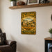 Sonoma California Wine Country metal sign with vintage weathered-tin travel poster illustration — Sonoma California Wine