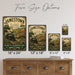 Jamestown California Mother Lode metal sign with vintage weathered-tin travel poster illustration — Jamestown California