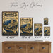 Nevada City Queen of the Northern Mines metal sign with vintage weathered-tin travel poster illustration — Nevada City Queen