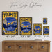 Yosemite National Park California metal sign with vintage weathered-tin travel poster illustration — Yosemite National Park