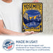 Yosemite National Park California metal sign with vintage weathered-tin travel poster illustration — Yosemite National Park